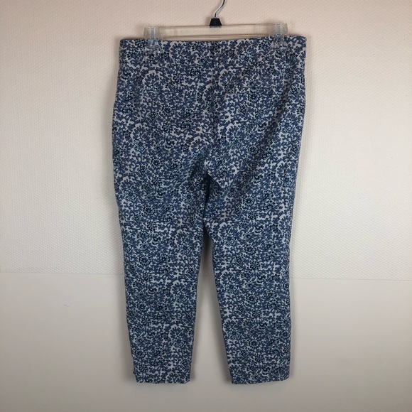 LOFT Blue Patterned Marisa Fit Riviera Dress Pants - Picture 3 of 5